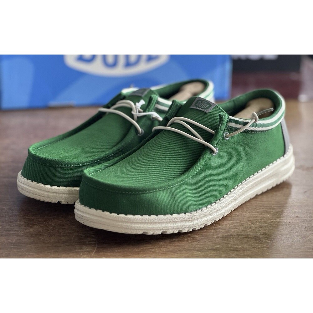Men’s Size 9 Hey Dude Wally Letterman Deep Green White 40715-3TL NIB